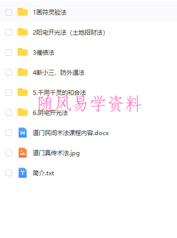 李至刚-道门真传术法课视频+文档