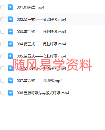 赵龙海  秘传五行呼吸法视频8集