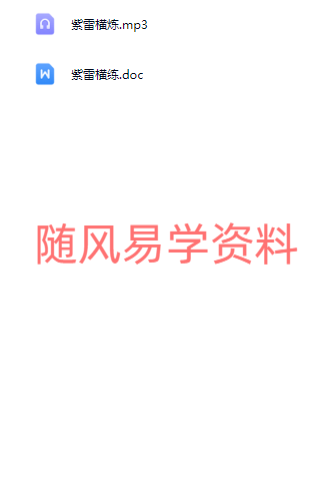 紫雷横练法录音+文档
