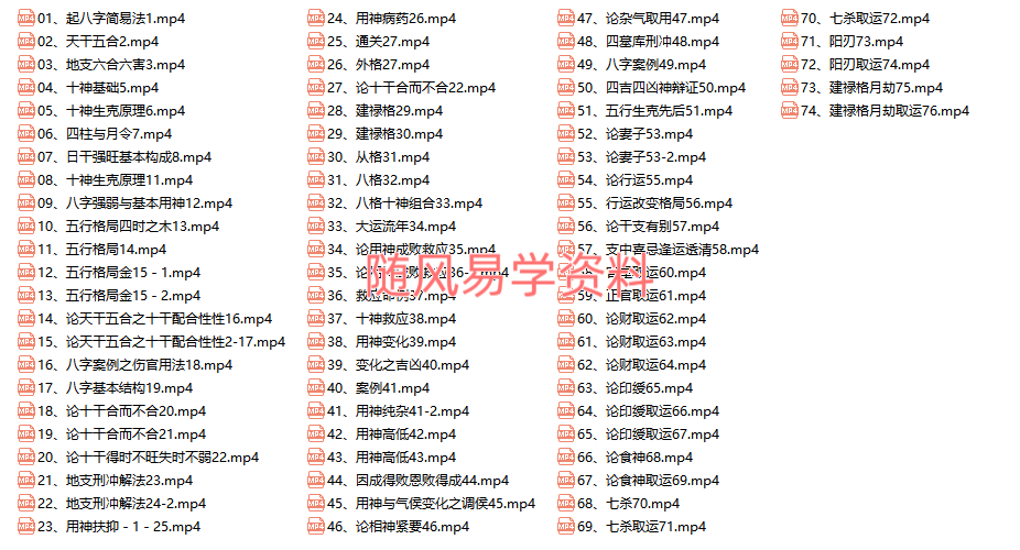 徐政扬《八字命理子平真诠》74集视频