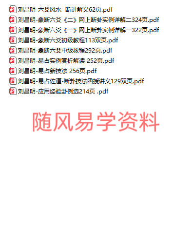 刘昌明   六爻9本