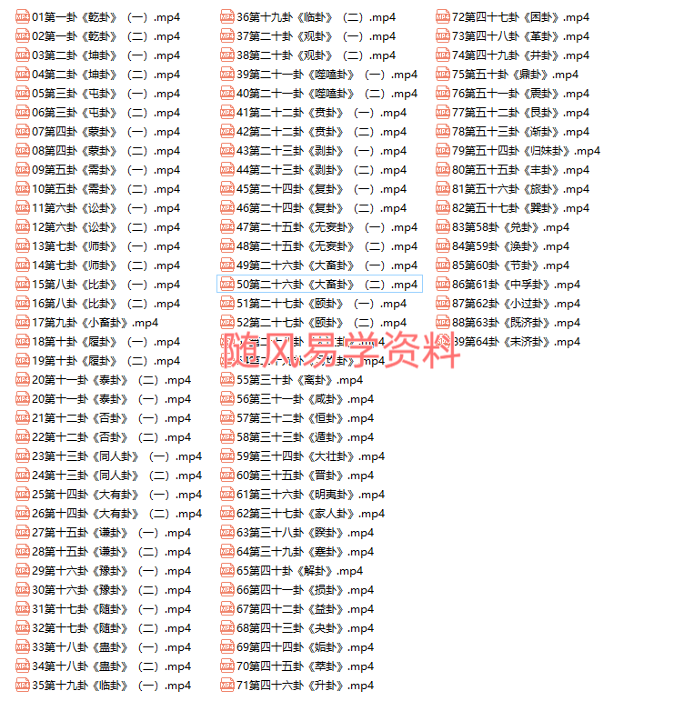 总监奶奶讲六十四卦视频90集