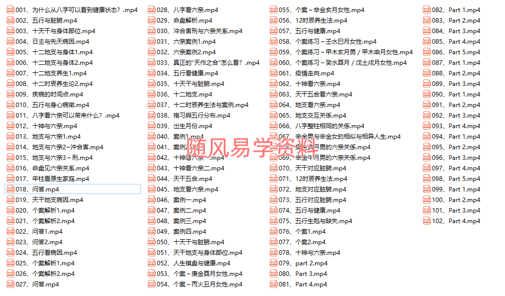 贺侨莉  八字应用篇健康与六亲102集