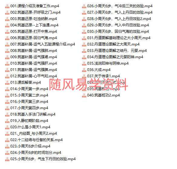 明臻 丹道修炼班视频40集